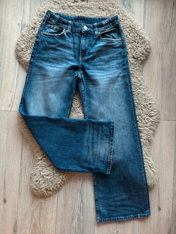 H&M Baggy Bootcut Leg Jeans Hose Mädchen Kinder Gr. 152 cm