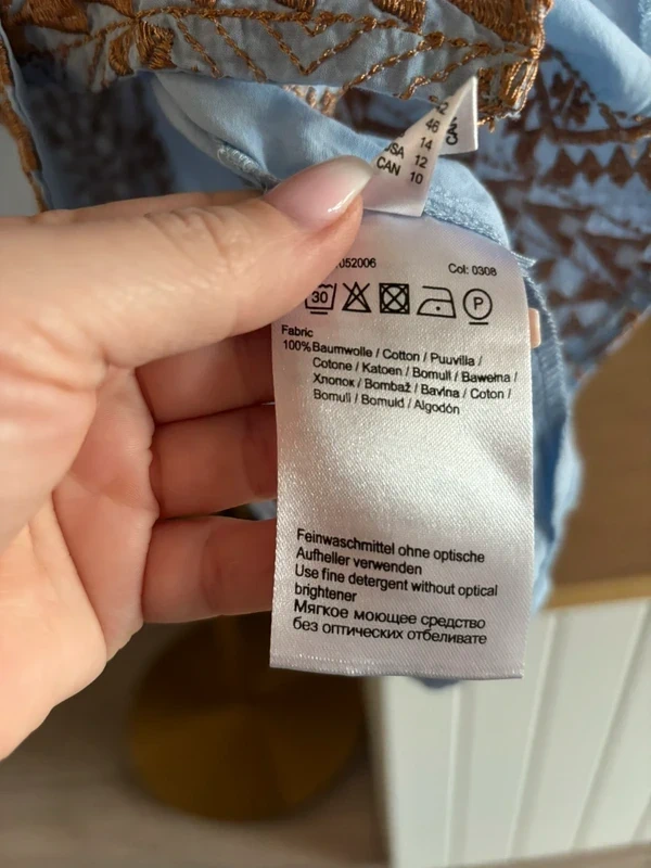 More & More Bluse Damen Stickerei Gr. L Shirt 