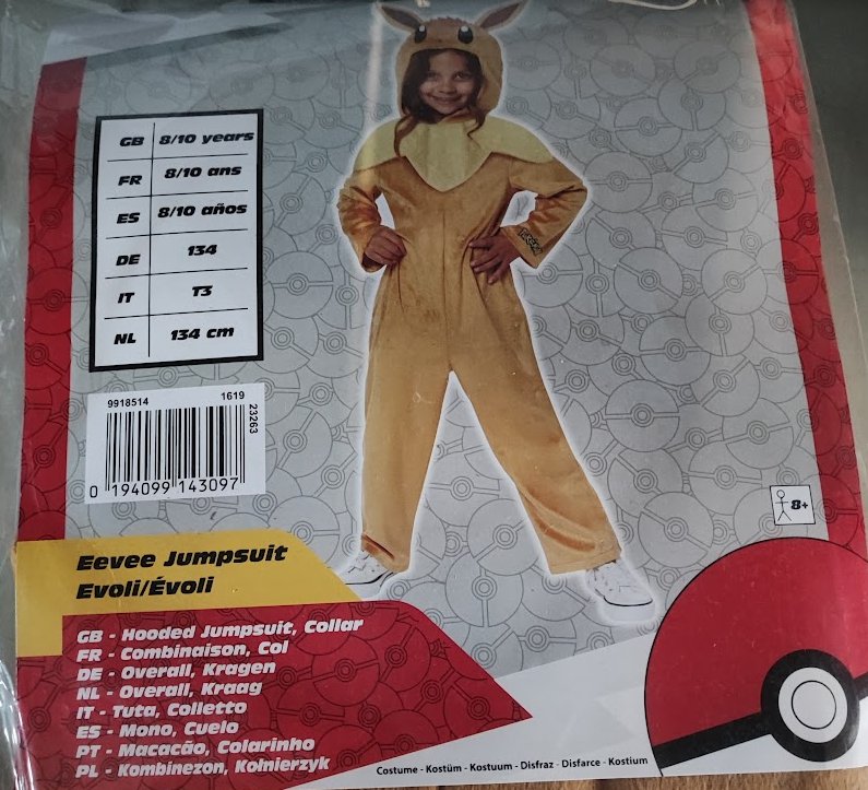 OVP Pokemon Kinderkostüm Evolin-134. Versand inklusive