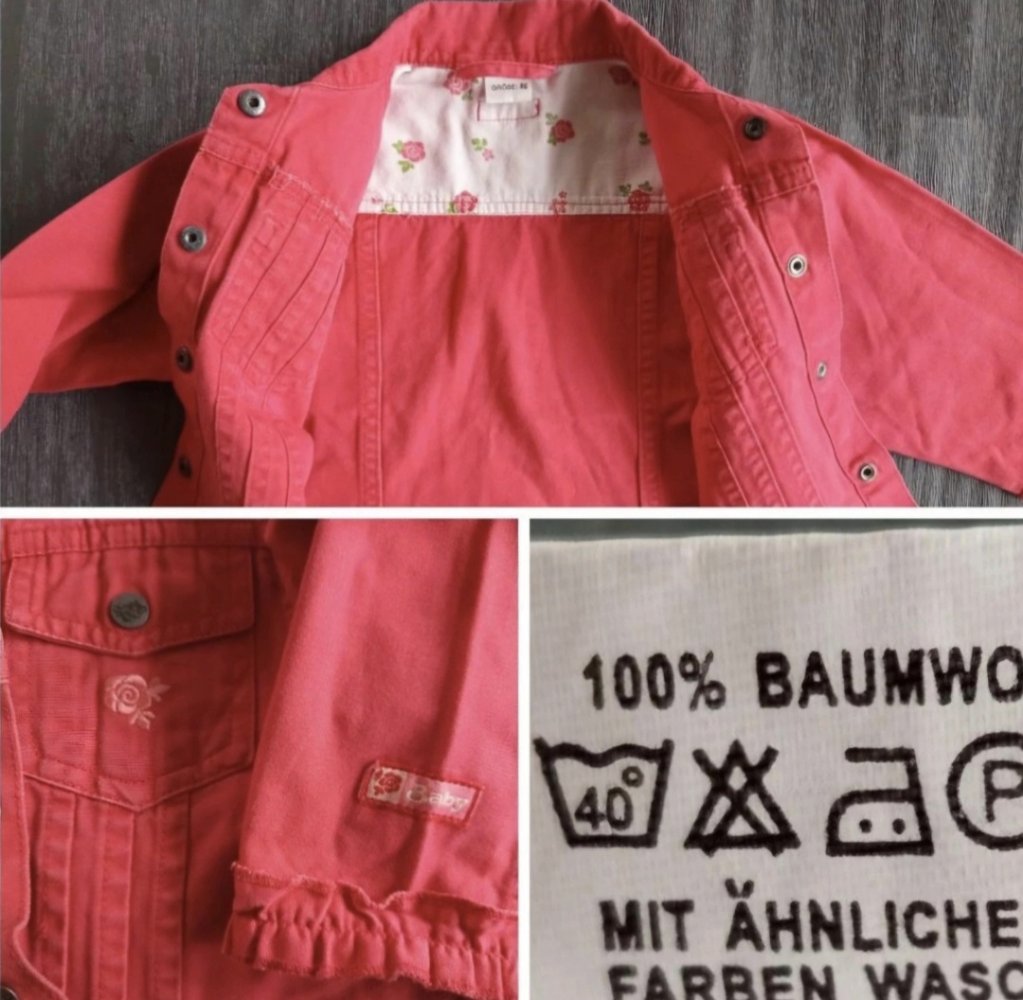 Rote Jeansjacke 
