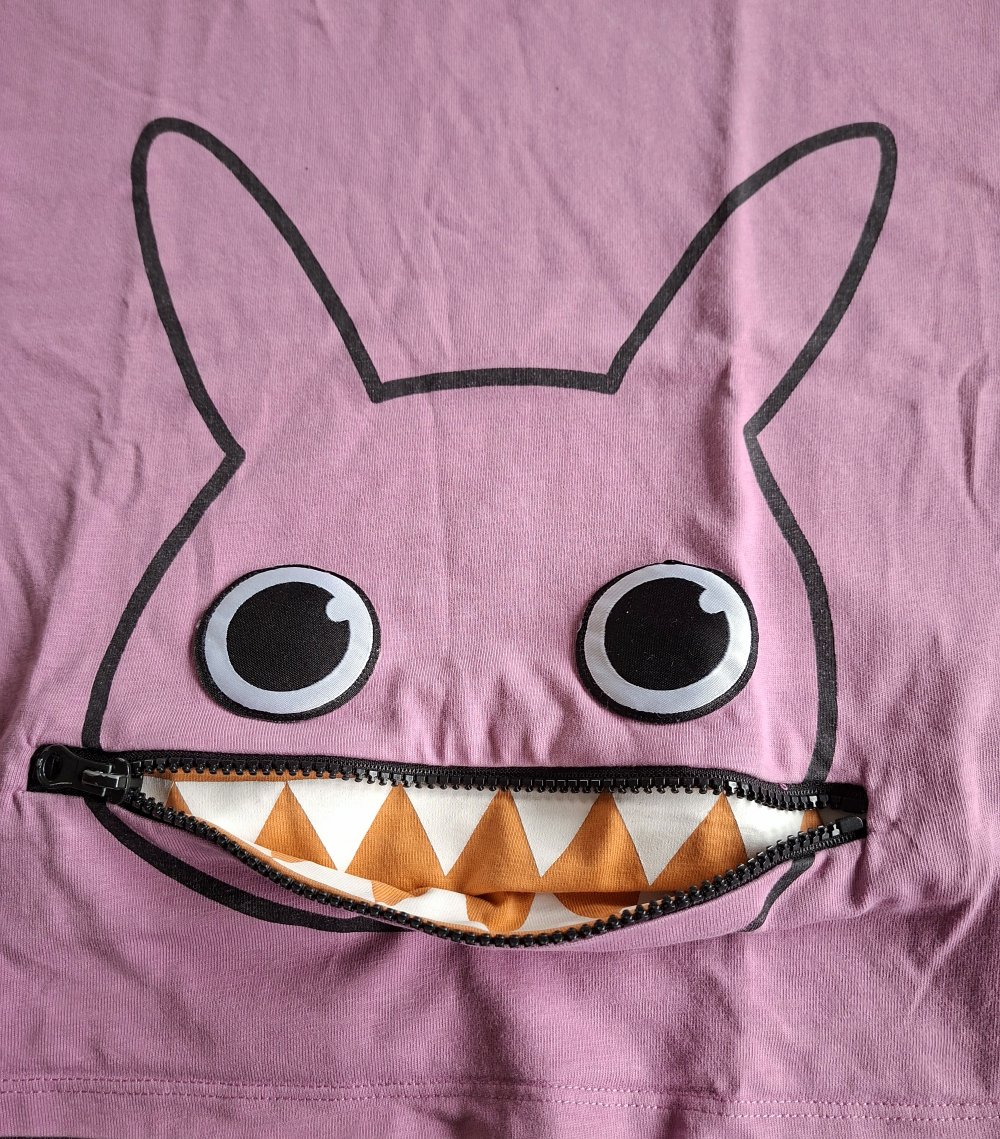 T-Shirt mit Reißverschluss unisex 