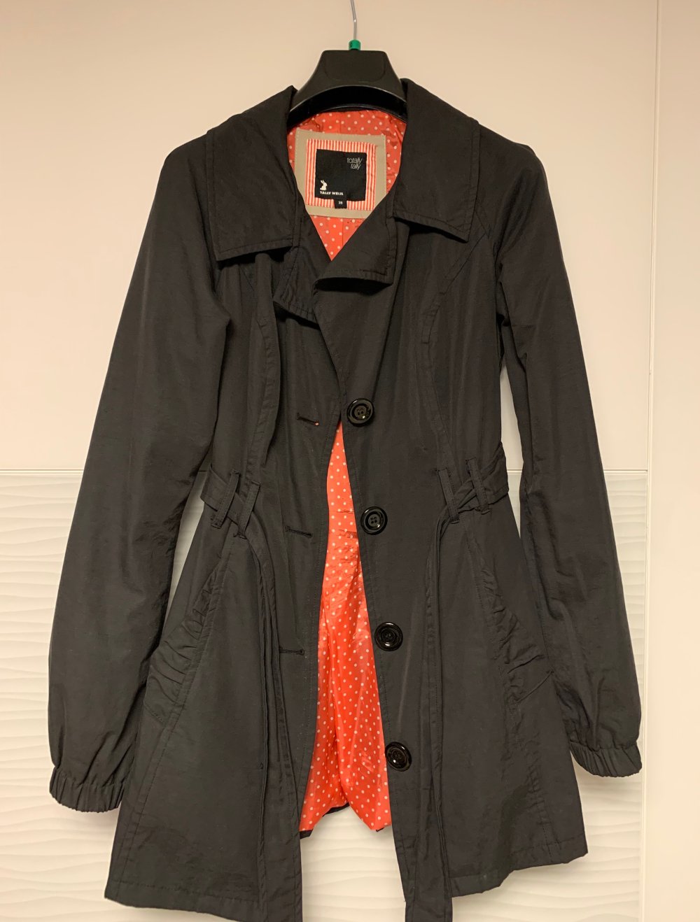 Trenchcoat schwarz Gr.38