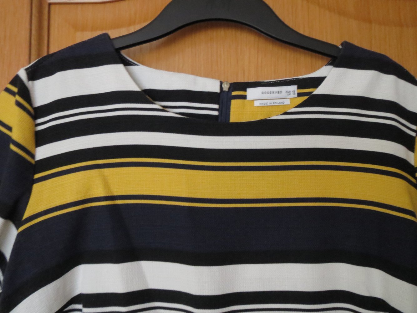 Kleid, Gr.42/M, gestreift, Kurzarm