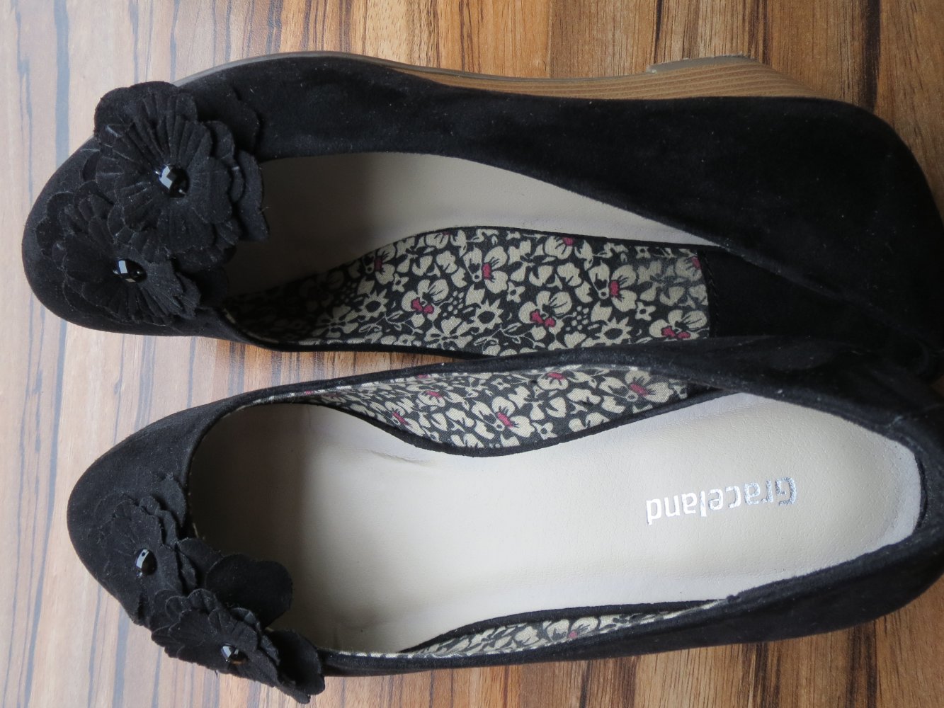 Pumps, Gr.37, schwarz, Keilabsatz