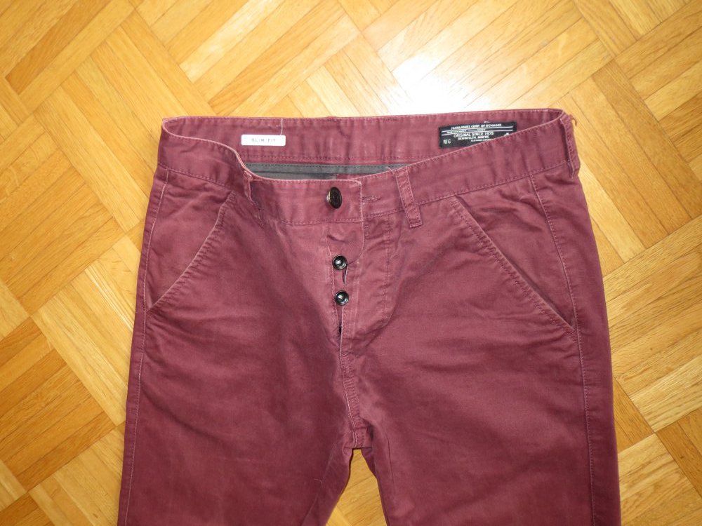 Jeans, Chinohose, Gr.31/32, bordeaux