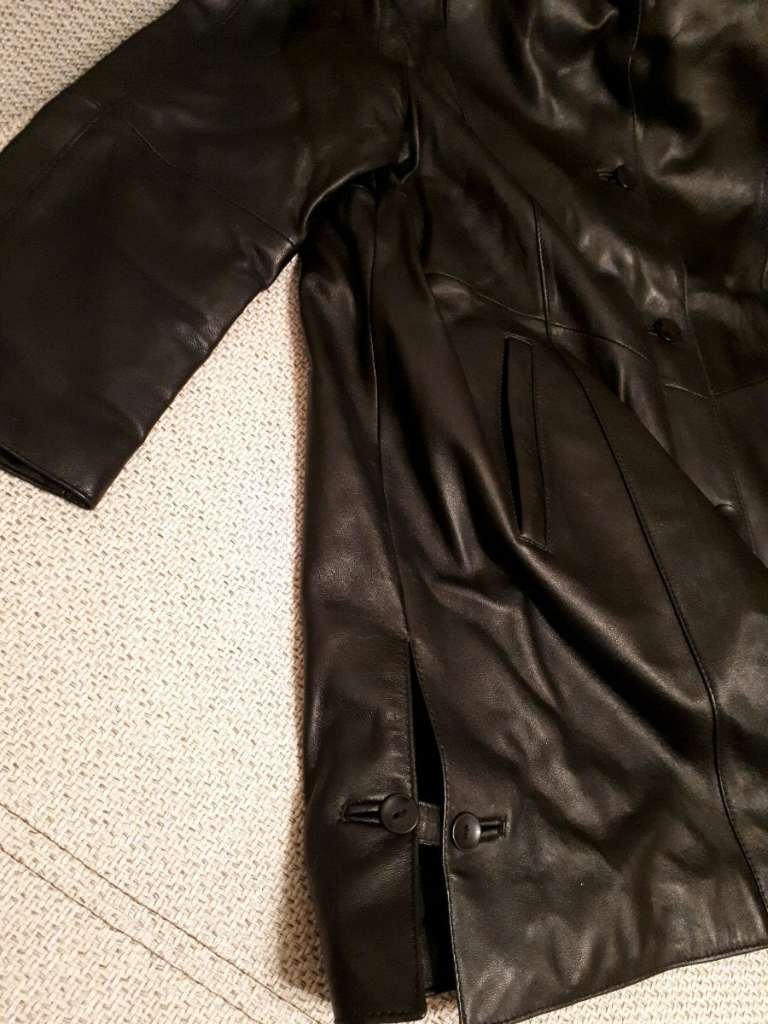 Ledermantel, kurz, Gr.40/ M, schwarz, Cabrini
