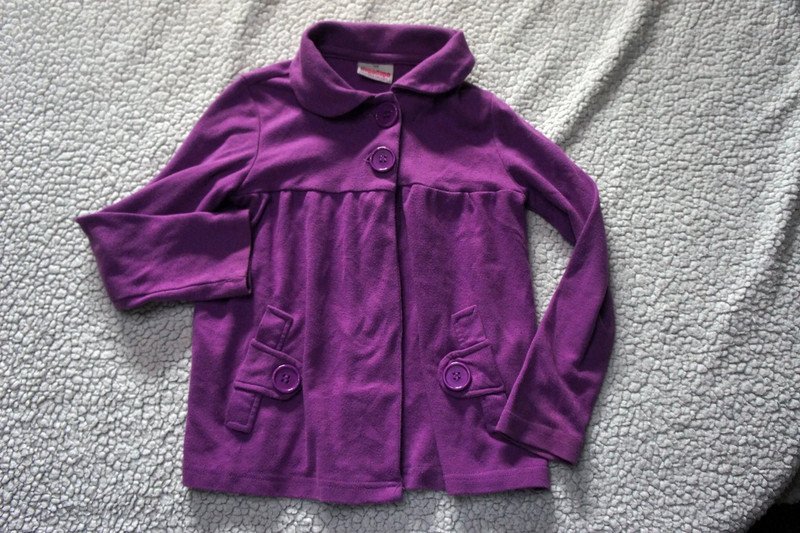 lila Jacke Übergang Fleecjacke Mantel Parka Gr. 122