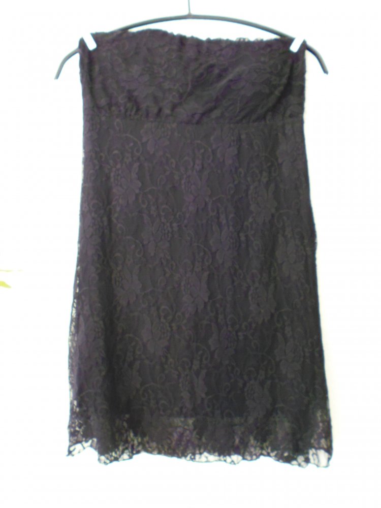 Spitzen Bandeau Kleid | ca. Gr. S-M | schwarz