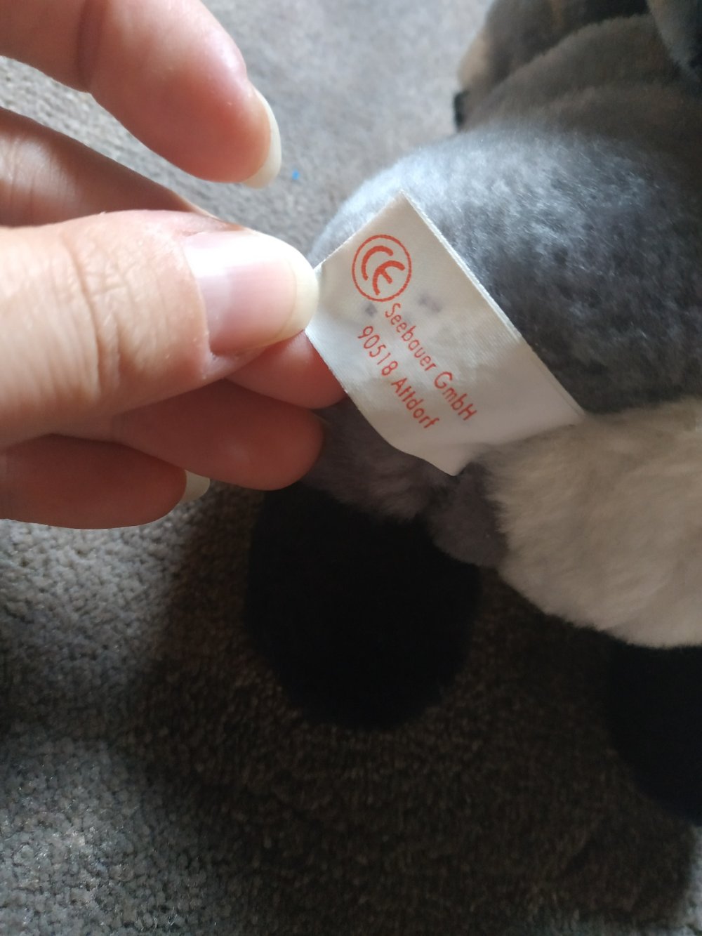 Vintage Waschbär Kuscheltier Plüschtier Stofftier