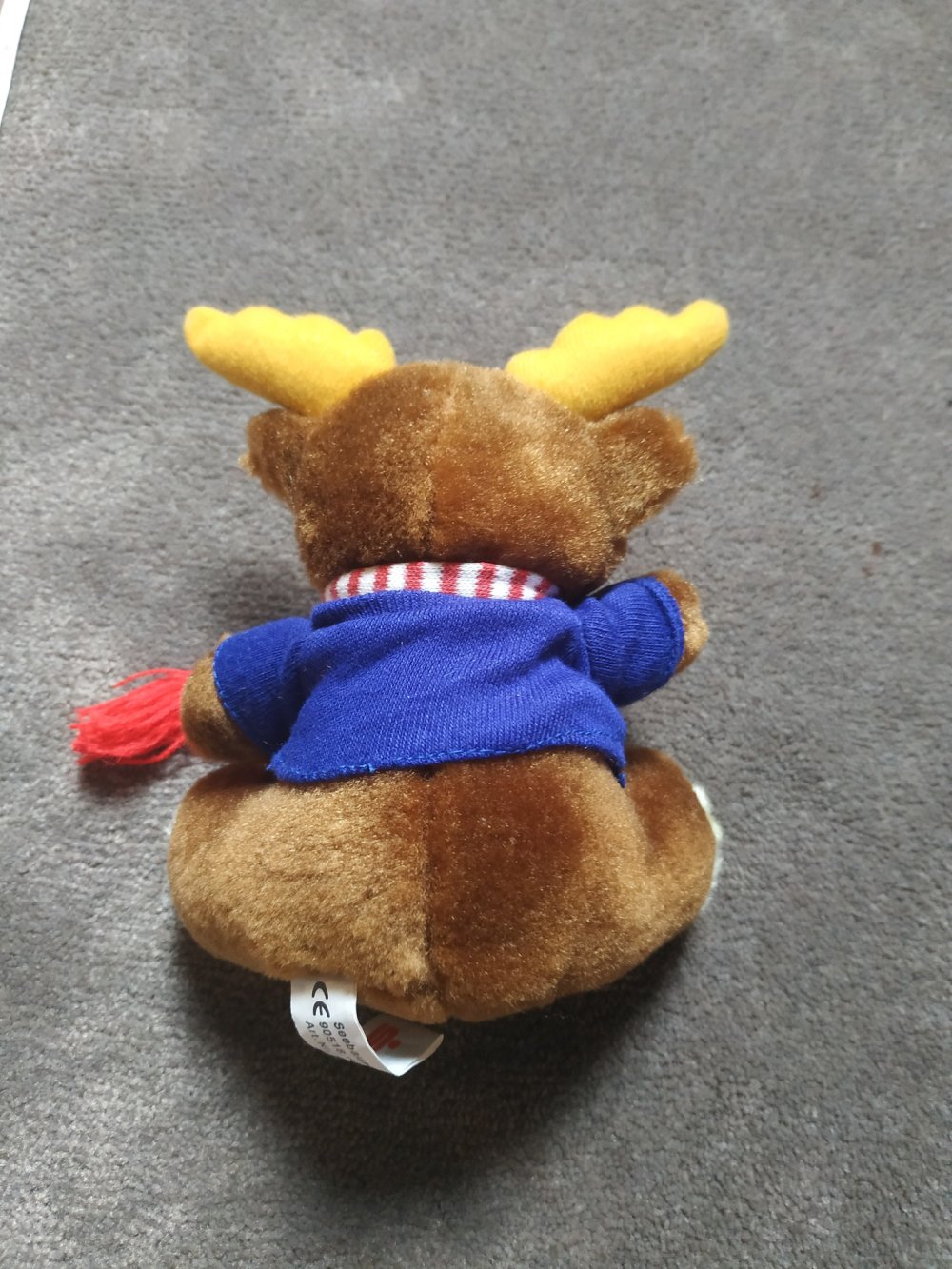 Vintage Elch Kuscheltier Plüschtier Stofftier