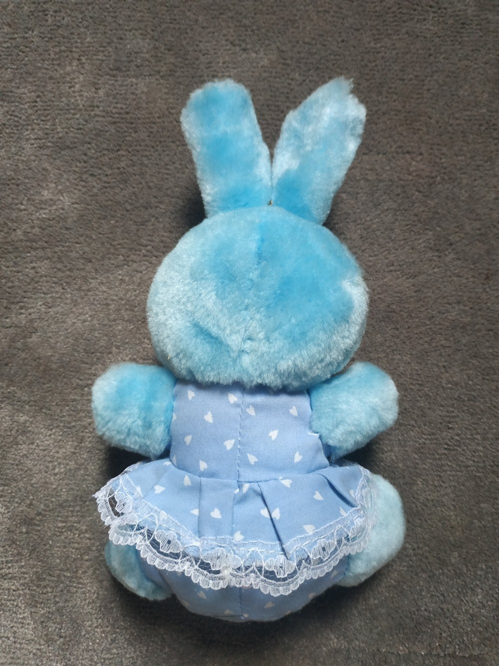 90s Vintage Kuscheltier Plüschtier Stofftier Hase Blau 