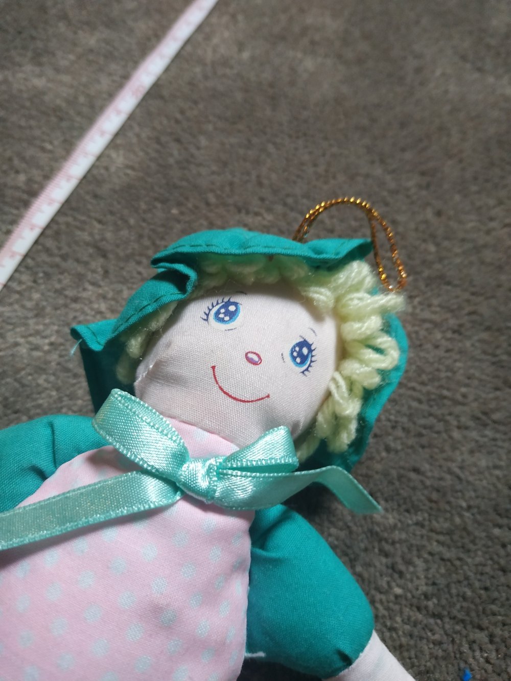 Vintage süße kleine Puppe Kuscheltier Plüschtier Stoffpuppe Stofftier