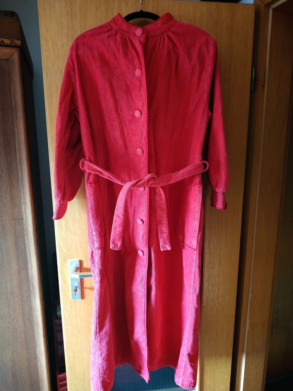 Vintage Triumph 60s 60er Jahre Frottee Bademantel Hausmantel Magenta