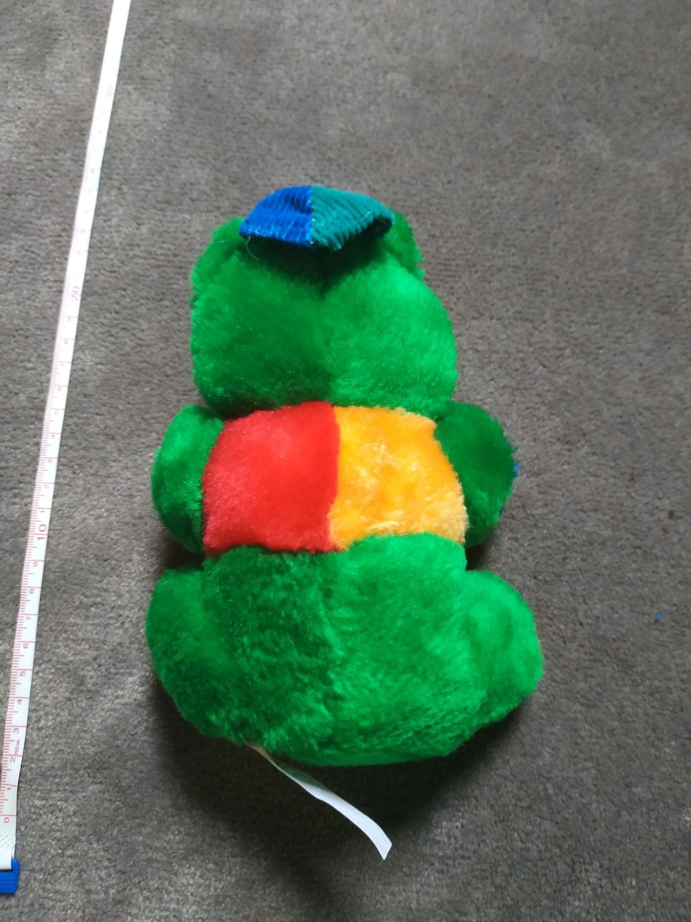 Kleiner Vintage Teddybär Kuscheltier Stofftier Plüschtier Grün