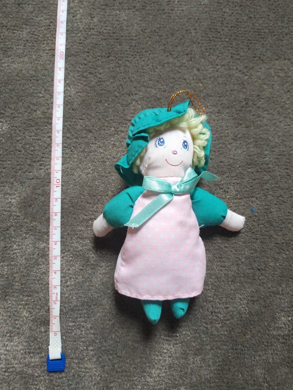 Vintage süße kleine Puppe Kuscheltier Plüschtier Stoffpuppe Stofftier