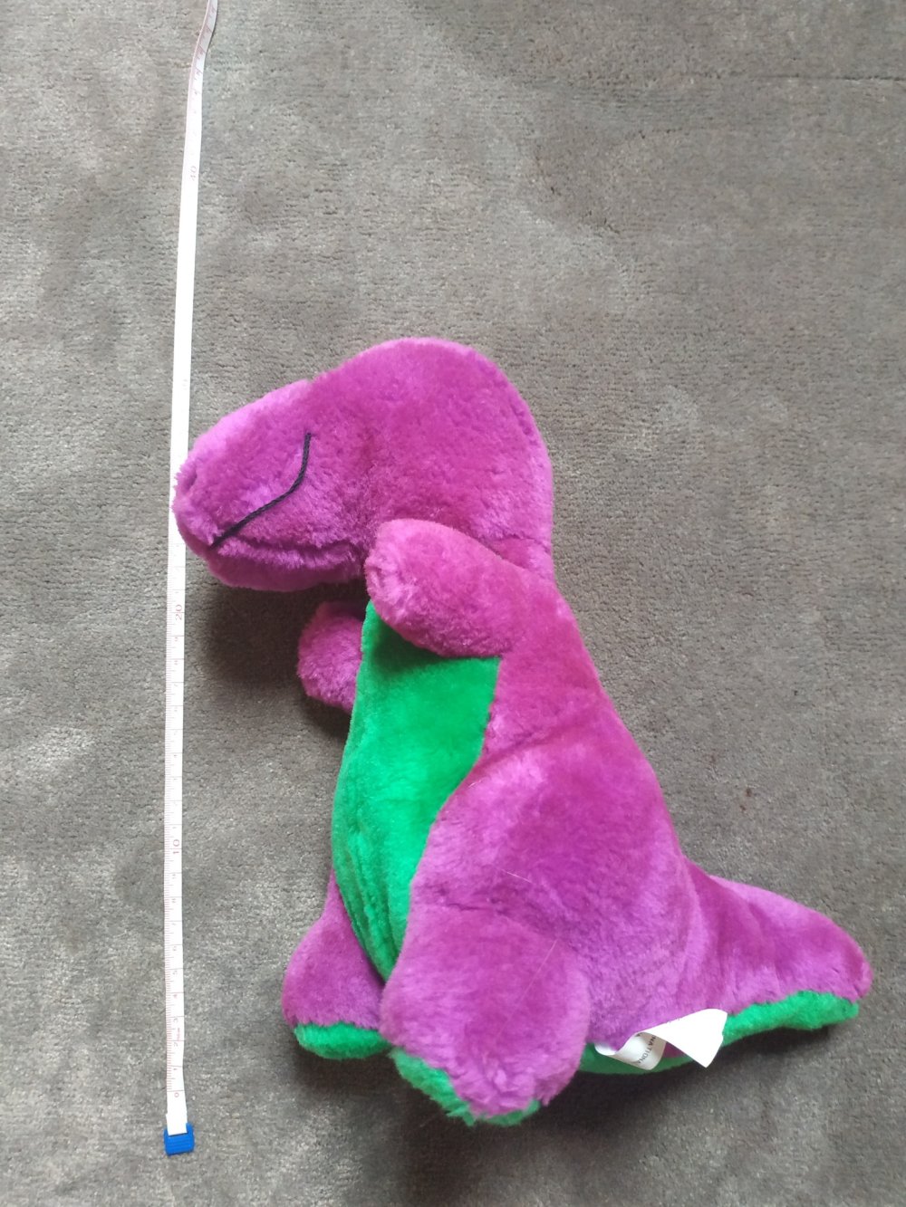 Vintage 90s Barney Dino Kuscheltier Stofftier Plüschtier