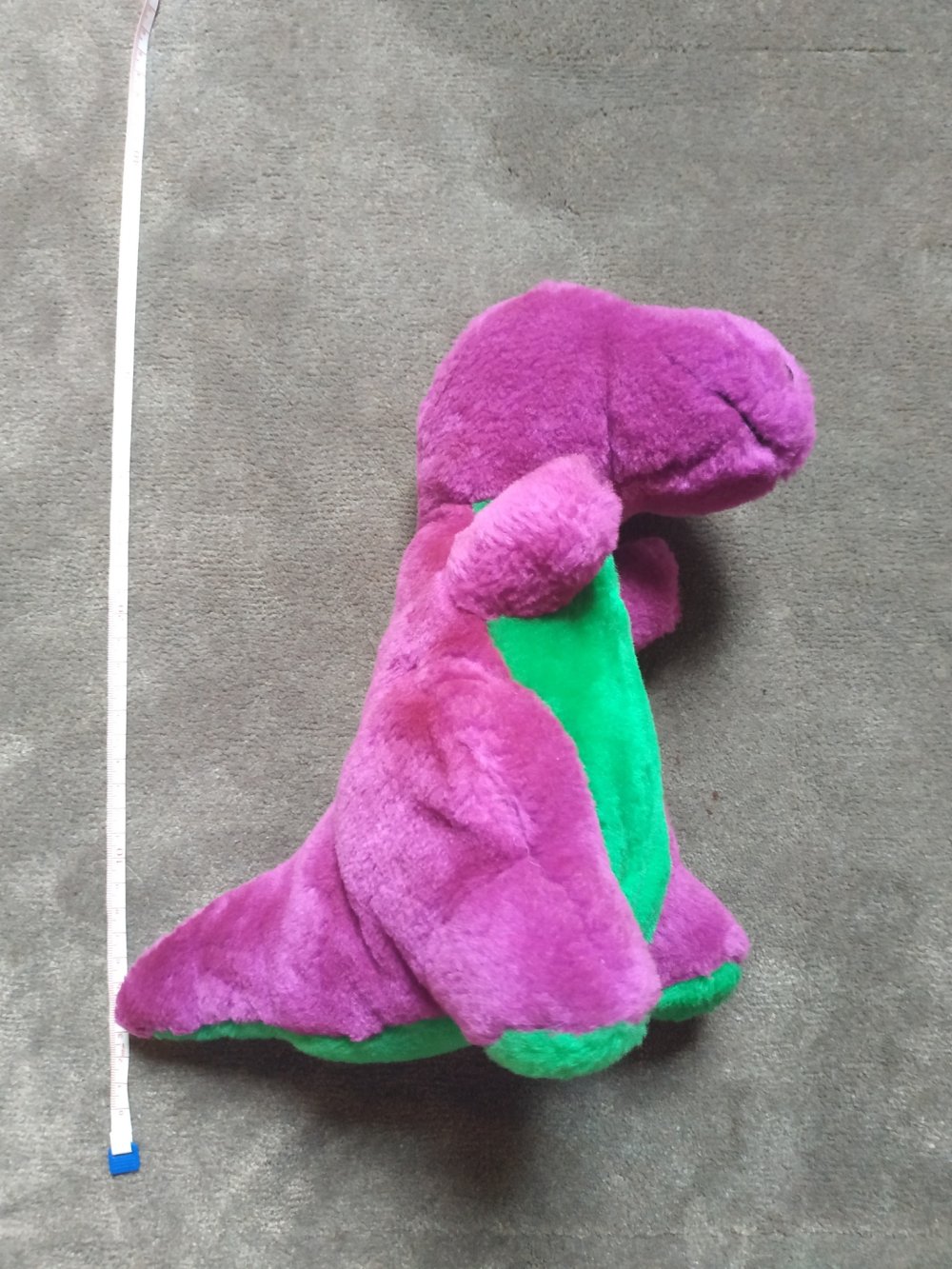 Vintage 90s Barney Dino Kuscheltier Stofftier Plüschtier