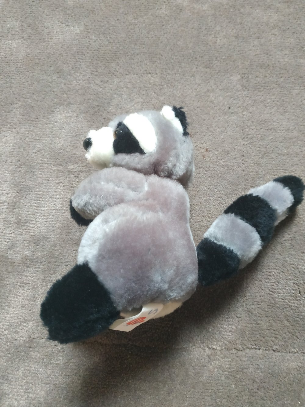 Vintage Waschbär Kuscheltier Plüschtier Stofftier