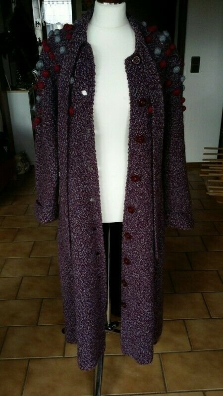 True Vintage Unikat Strickmantel 70s 70er Jahre Wollmantel