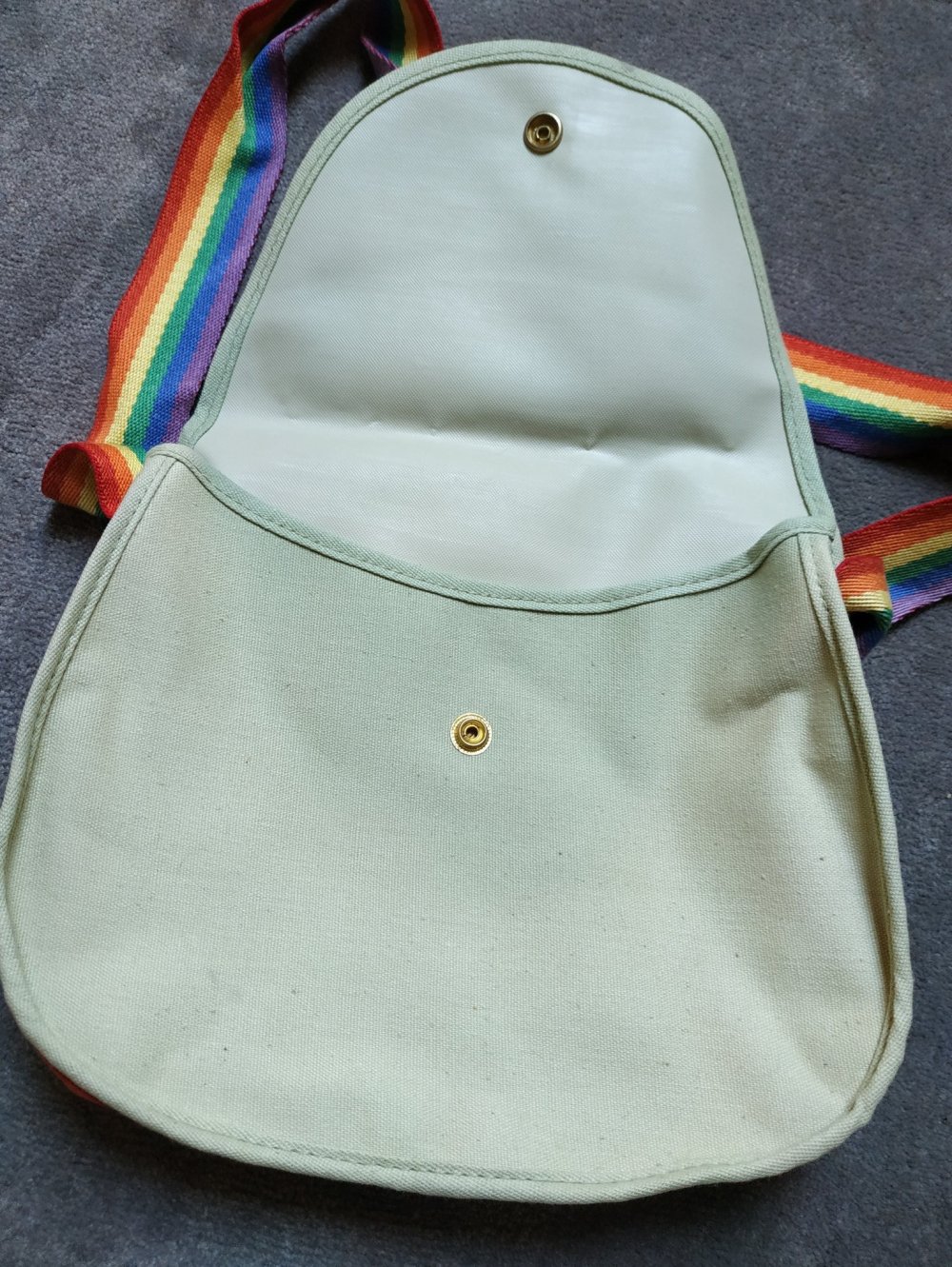 2000 Tasche Handtasche Regenbogen Kaki Alternativ Y2K
