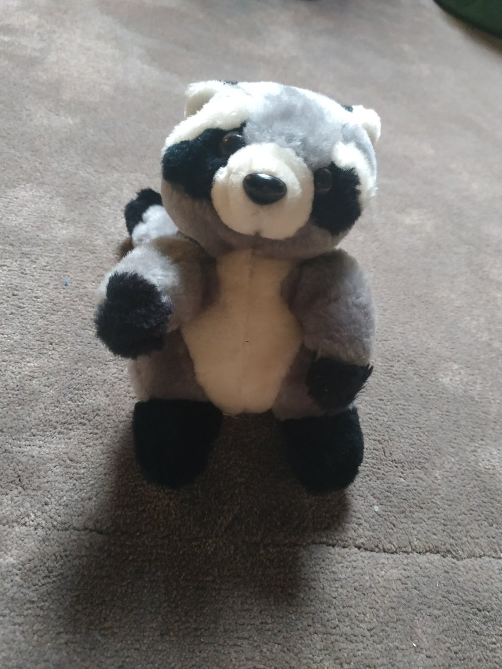Kuscheltier Waschbär Vintage Stofftier Plüschtier