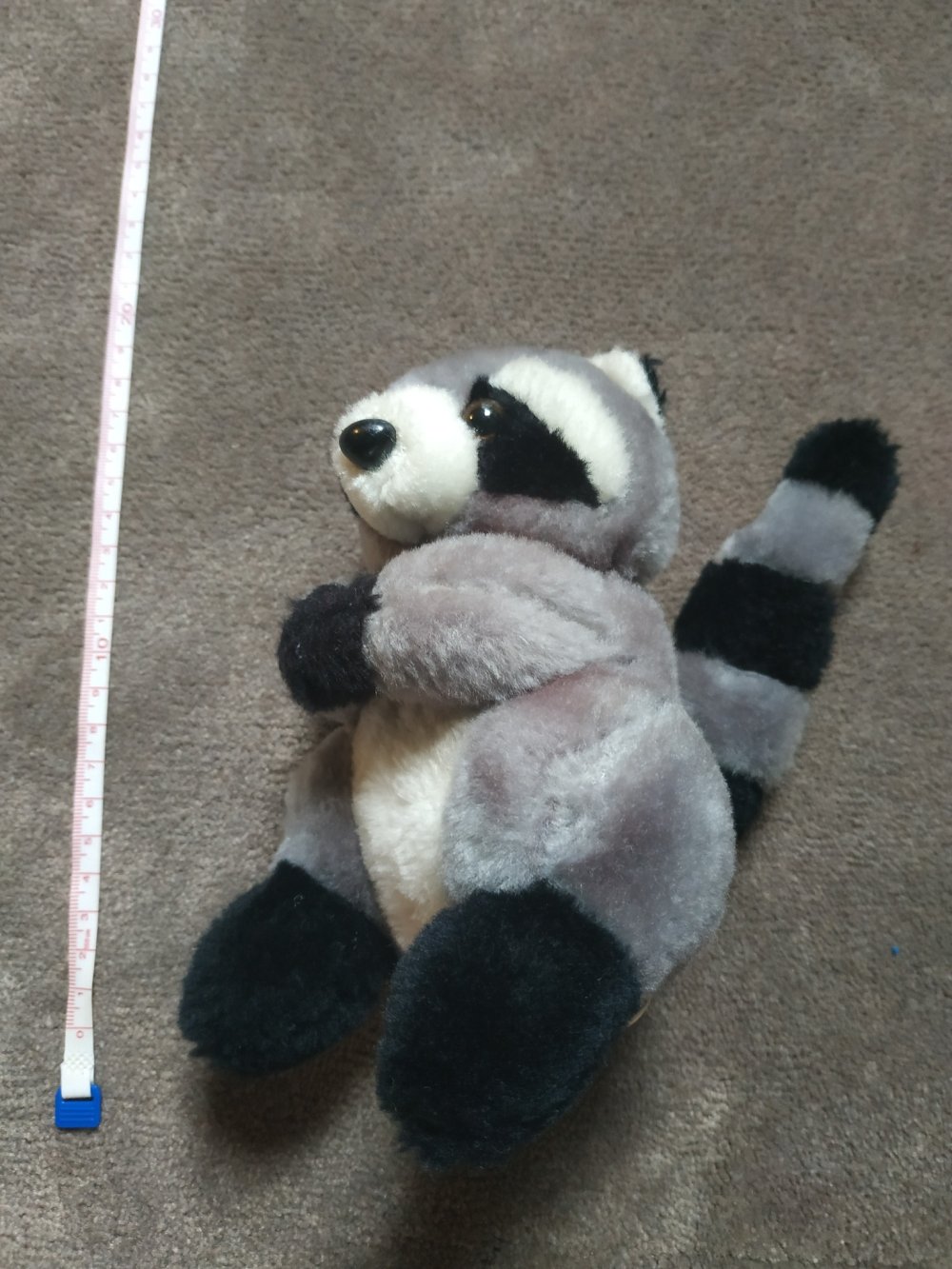 Vintage Waschbär Kuscheltier Plüschtier Stofftier
