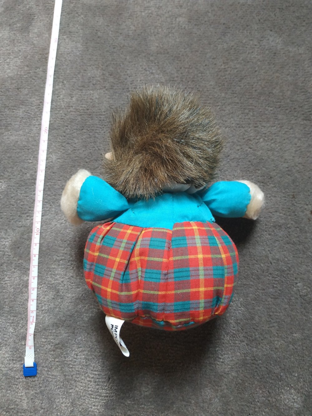 Vintage Igel Kuscheltier Plüschtier Stofftier