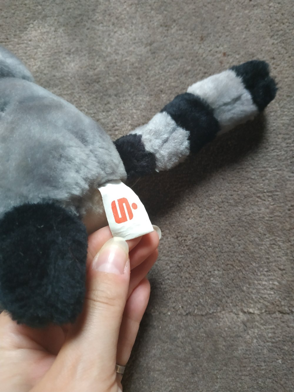 Kuscheltier Waschbär Vintage Stofftier Plüschtier