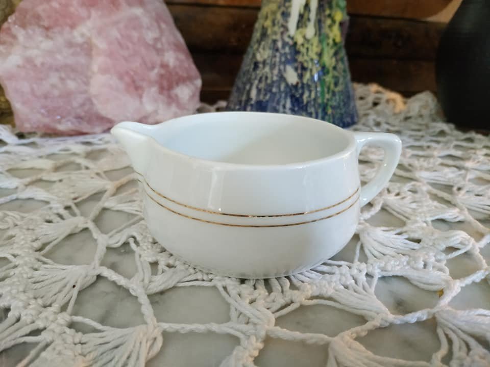 Antikes J&C Minerva Milch Kännchen Porzellan Goldrand um 1900