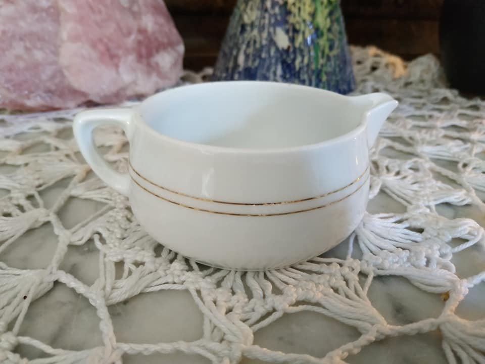 Antikes J&C Minerva Milch Kännchen Porzellan Goldrand um 1900