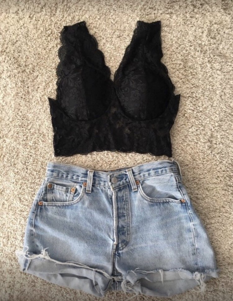 Spitzen Crop Top