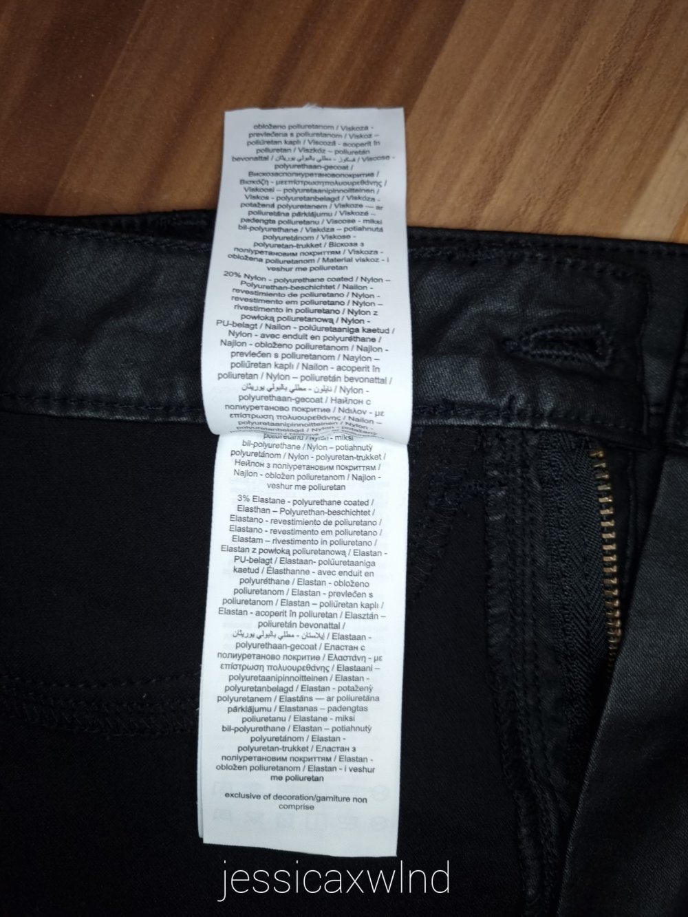 Skinny Leder Jeans Hose Schwarz Noisymay