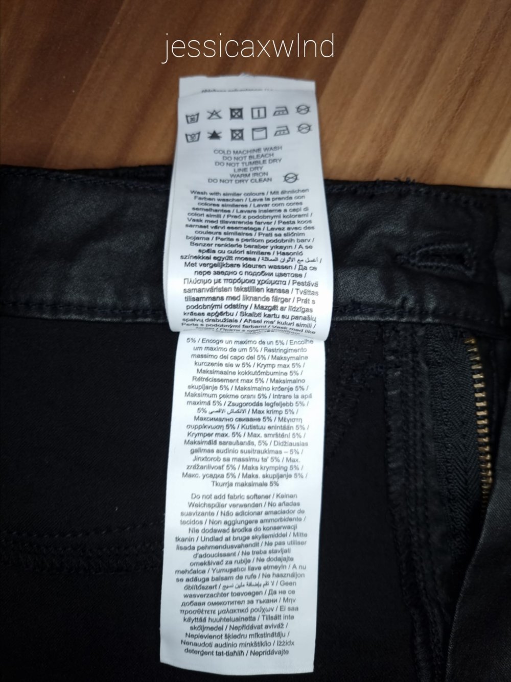 Skinny Leder Jeans Hose Schwarz Noisymay