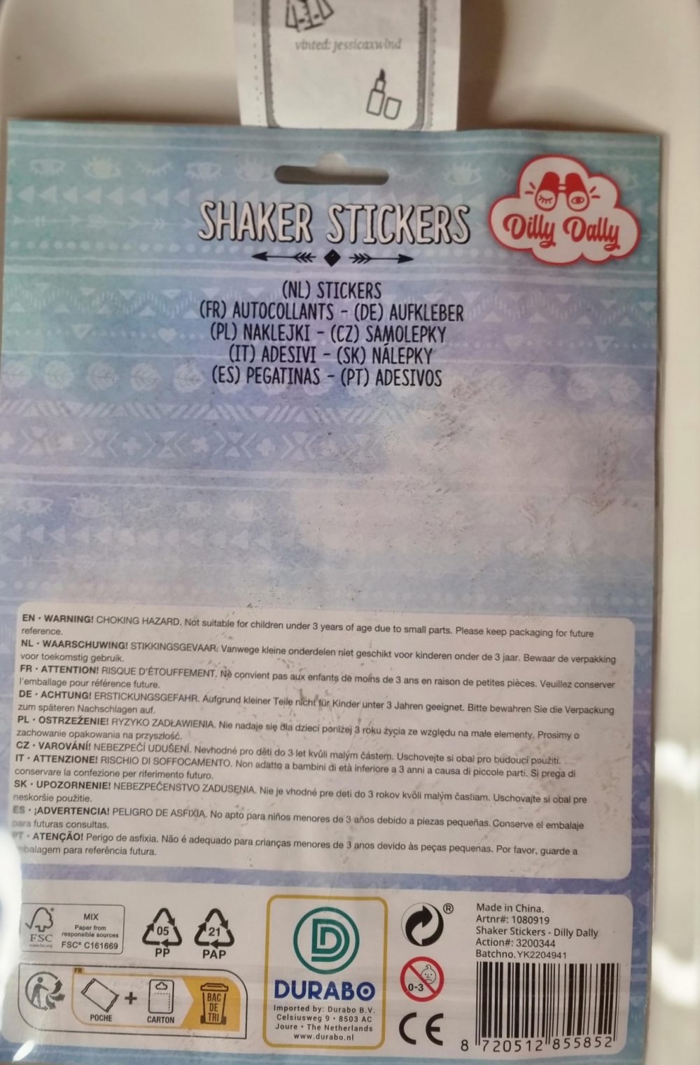 Shaker Stickers Aufkleber