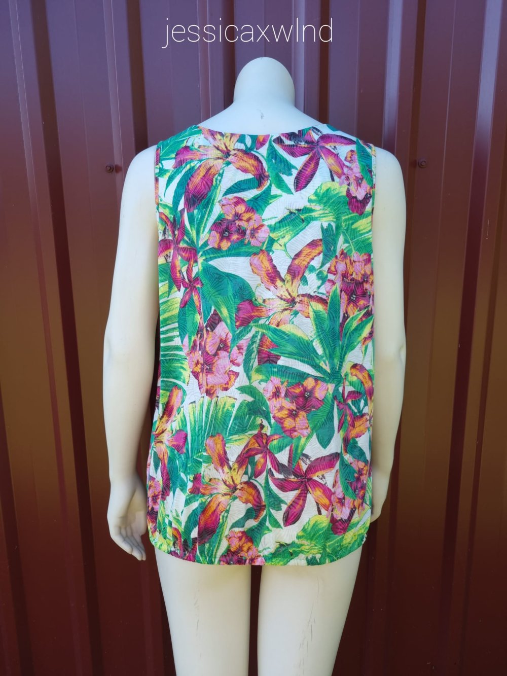 Tanktop Floral Blumen Palmen