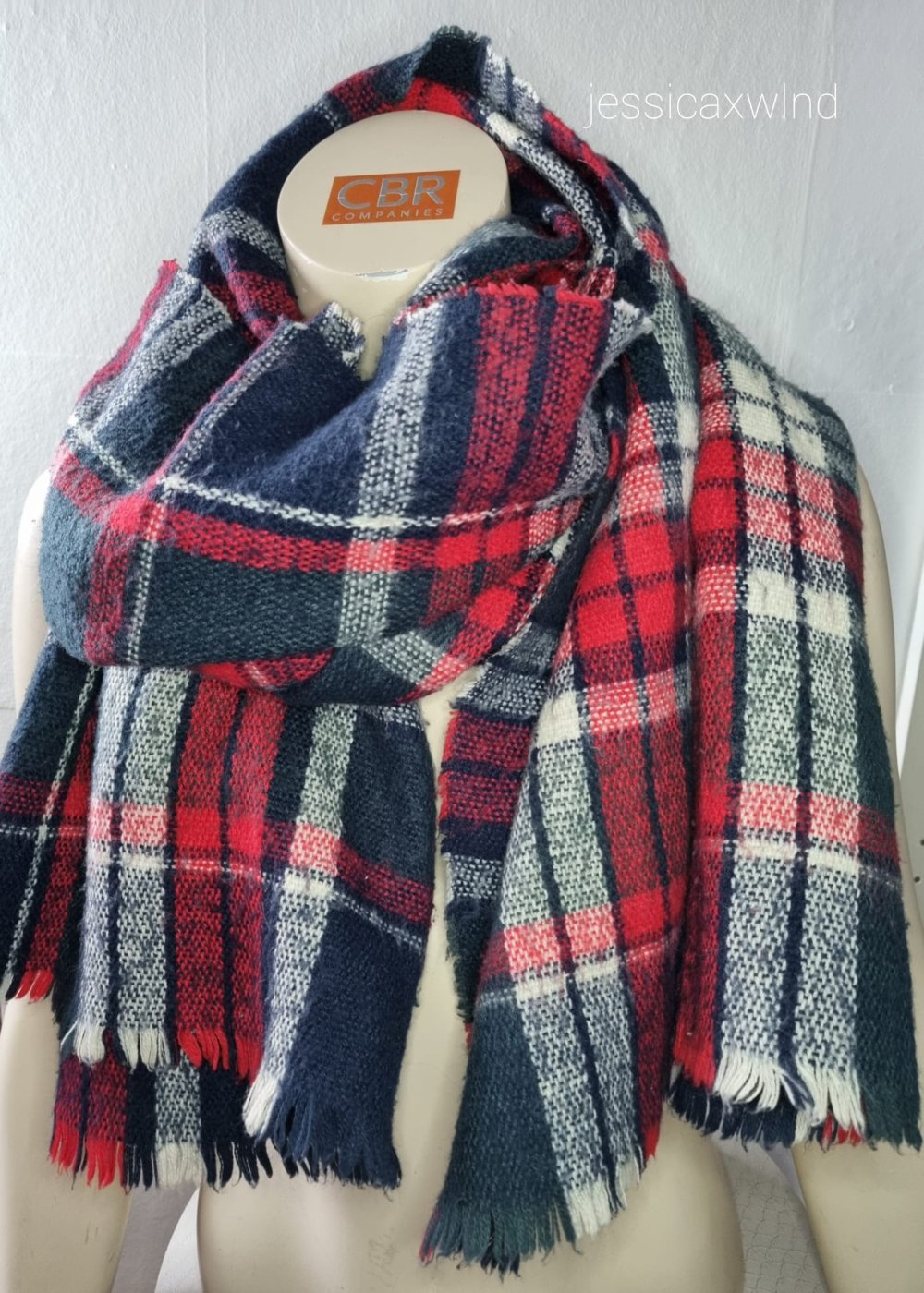 Fransen Schal Kariert Karomuster