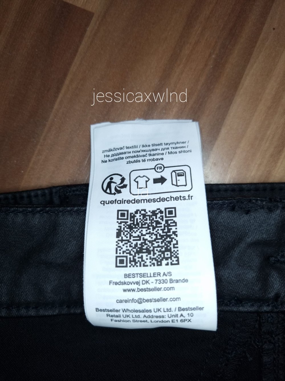 Skinny Leder Jeans Hose Schwarz Noisymay