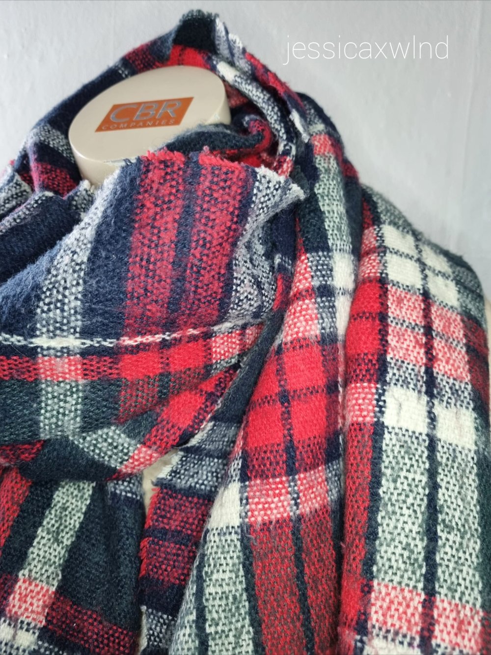 Fransen Schal Kariert Karomuster