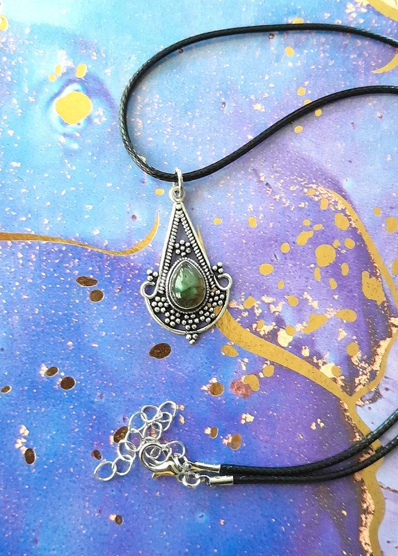 Wunderschöne Labradorit Vintagekette