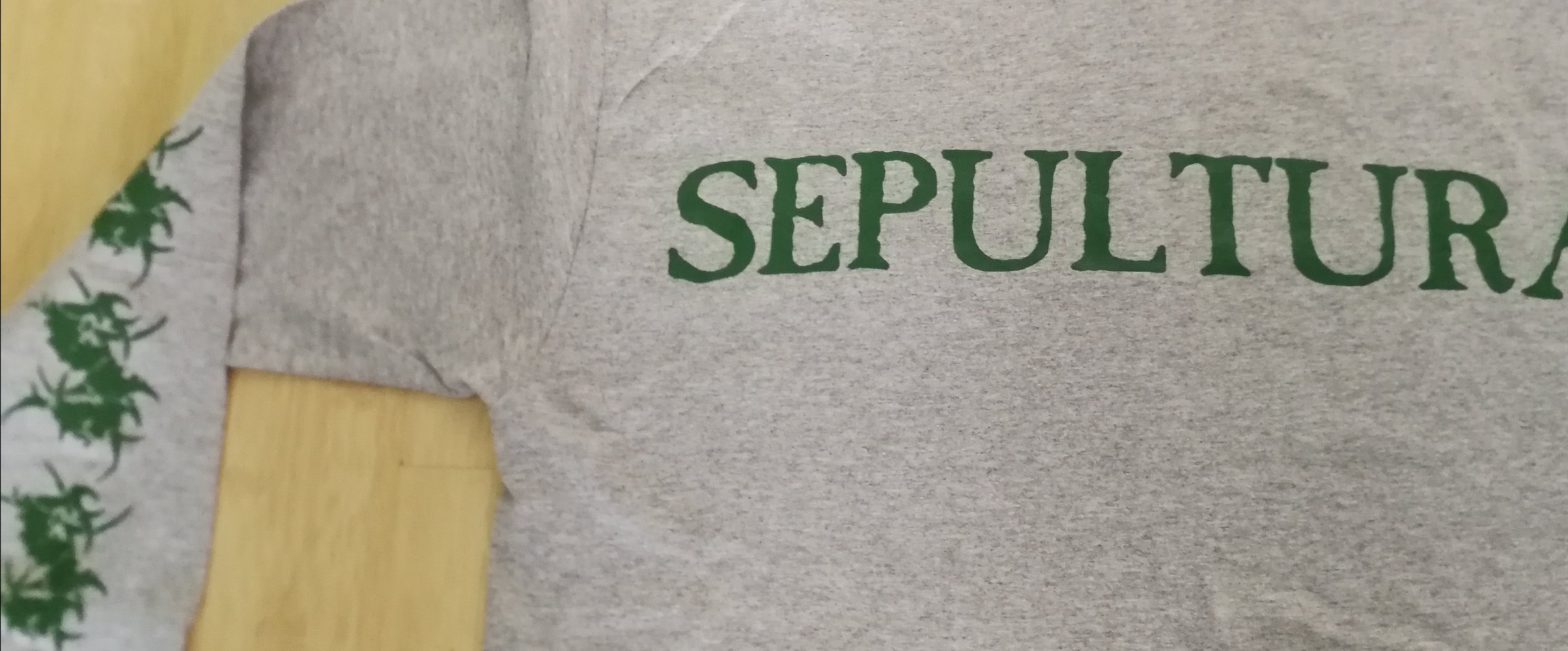 Sepultura! Cooles grün-graues Langarm Bandshirt Unisex Longsleeve Metal Merchandise NEU!