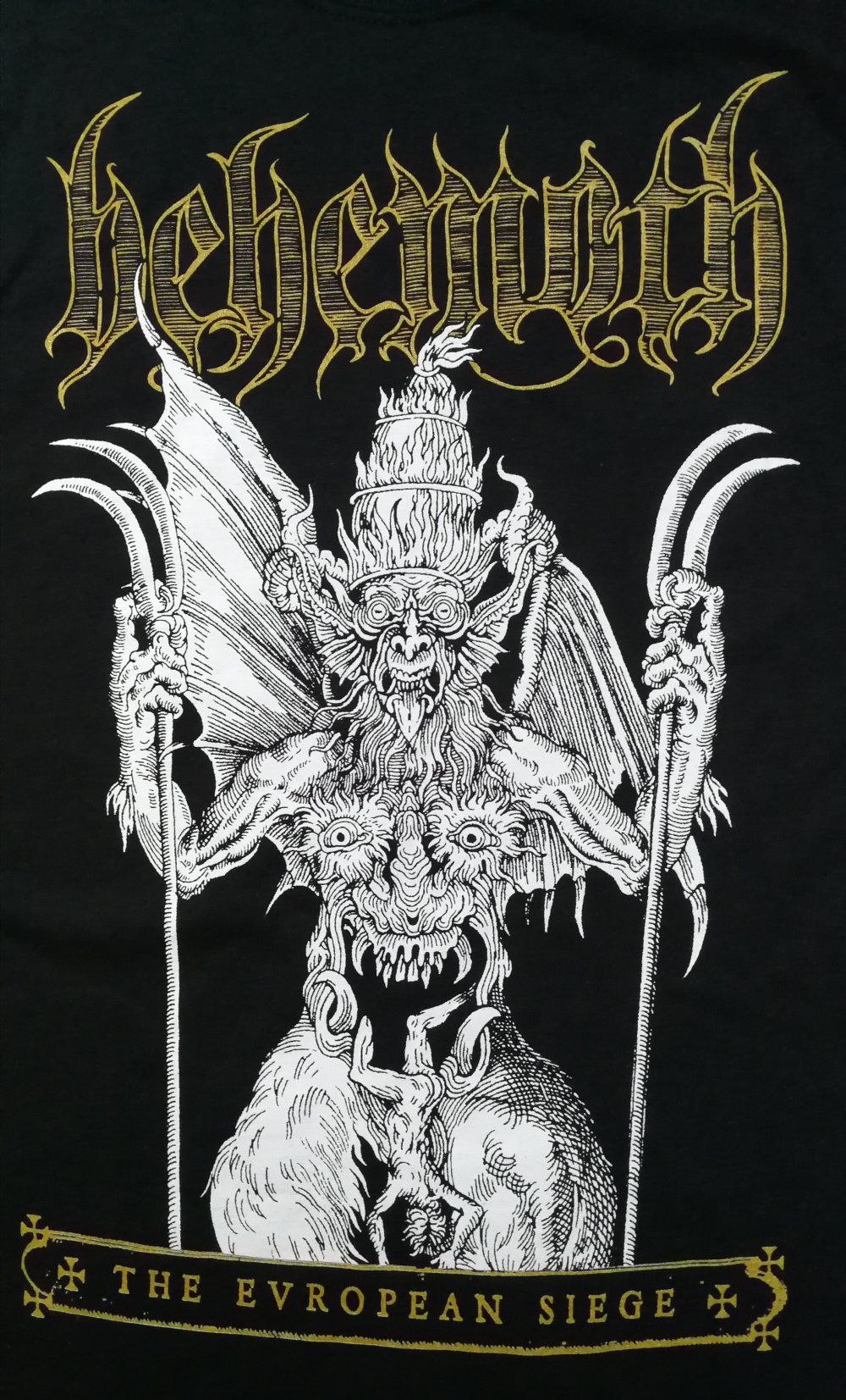 Behemoth Bandshirt Longsleeve Tourshirt NEU The European Siege Tourdaten Unisex Gr. S