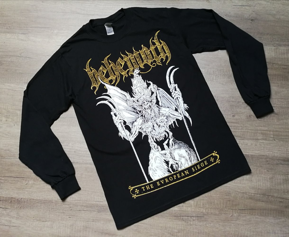 Behemoth Bandshirt Longsleeve Tourshirt NEU The European Siege Tourdaten Unisex Gr. S