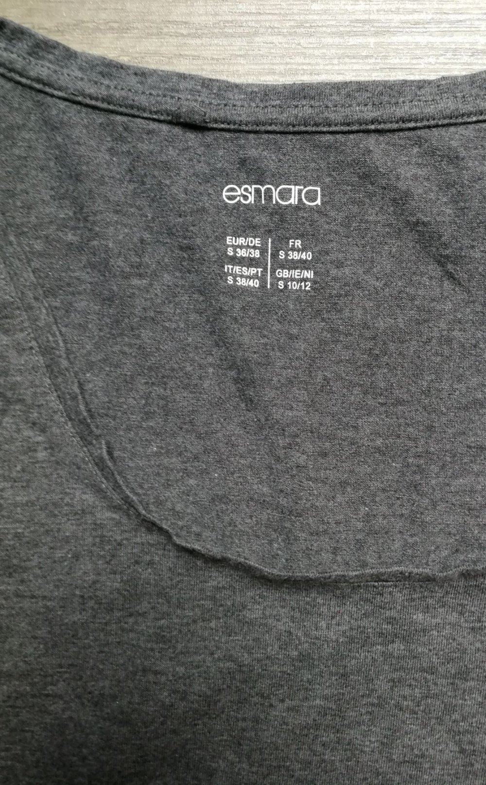 Longsleeve Langarm Shirt Minikleid Esmara Basic Grau 36/38 Leggingsshirt Langes Shirt Stretch