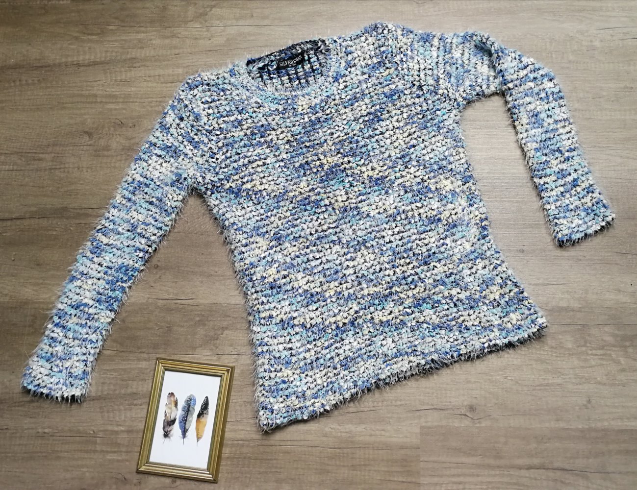 Pullover Wuschelpullover Kuschel Strickpulli Happy Farben Silverswan XL/XXL Unisize Oversize 
