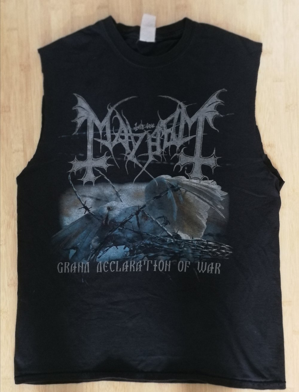The True Mayhem Bandshirt Black Metal Grand Declaration of War Merchandise Custom