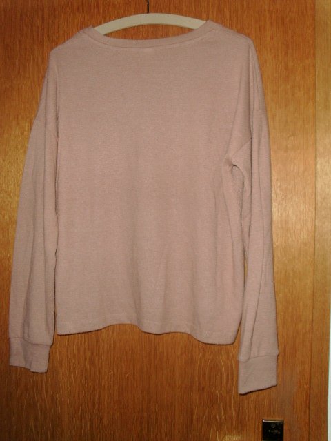 Langarmshirt von Lascana, rosé / beige Gr. 40