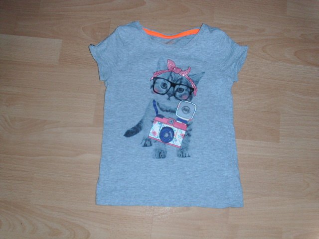 T-Shirt von Palomino, grau mit Motiv, Gr. 122