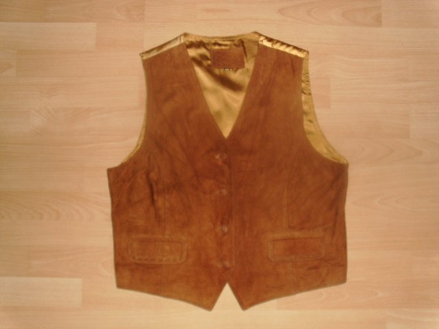 Wildlederweste von Leather sound, hellbraun, Gr. 44