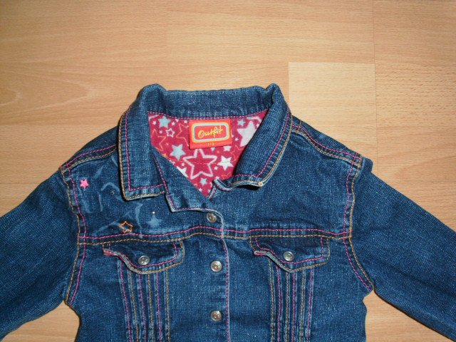 Jeansjacke von Outfit, blau mit Motiven, Gr. 110