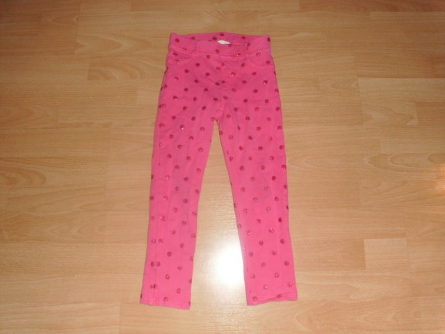 Sweathose von H&M, rosa mit Punkten, Gr. 122